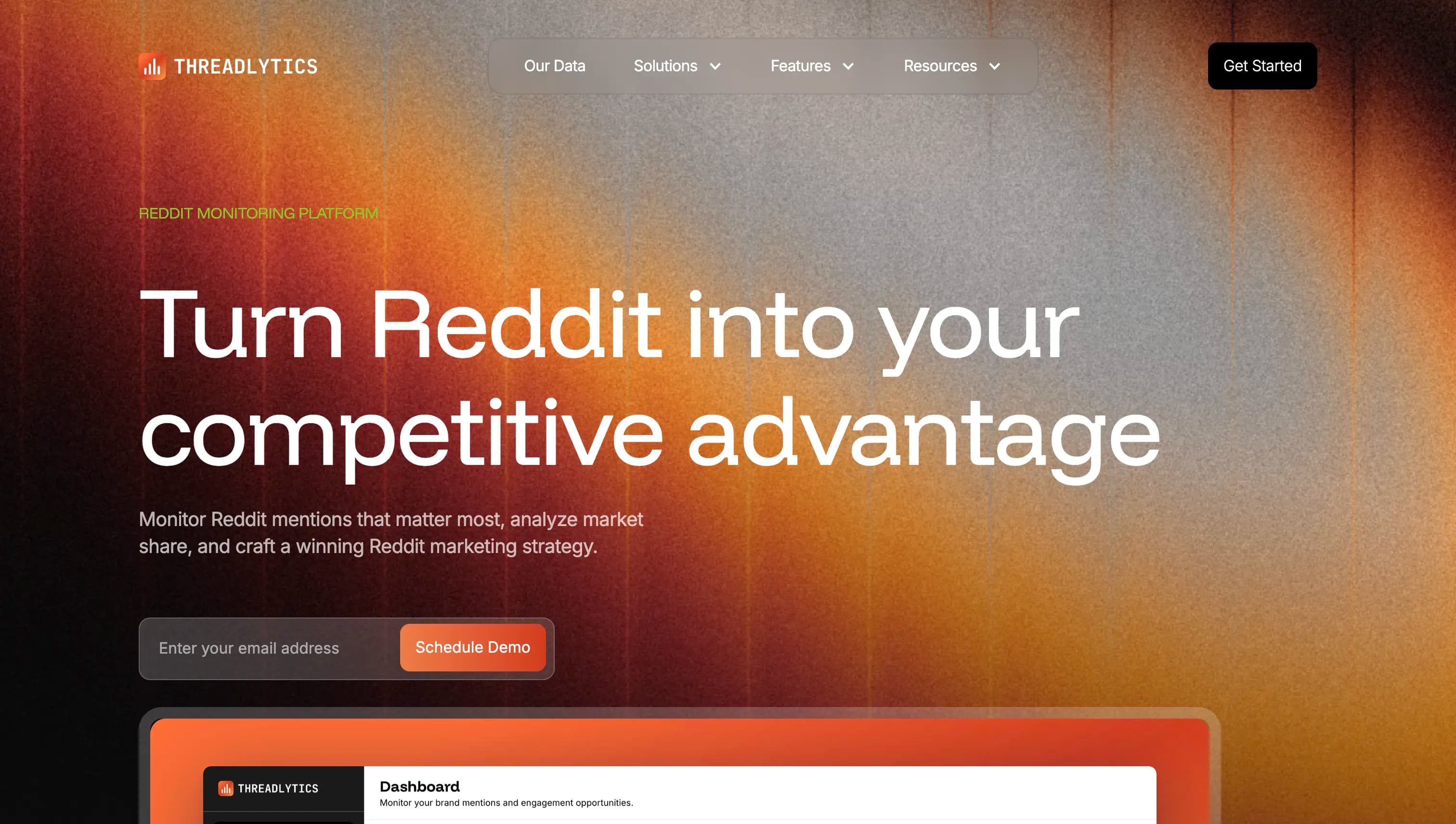 Threadlytics homepage